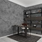 3yecao 24"×354" Thick Grey Blue Concrete Wallpaper Peel and Stick 3D Wide Waterproof Dark Blue Gray Concrete Cement Contact Paper Vinyl Matte Adhesive Sticker for Bathroom Living Room Bedroom Walls