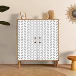 Erfoni Black and White Peel and Stick Wallpaper Modern Herringbone Contact Paper Bathroom 17.7inch x 236.2inch Geometric Removable Wallpaper Peel and Stick Backsplash Self Adhesive Contact Paper