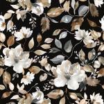 Wookmmy Vintage Dark Black Floral Peel and Stick Wallpaper Modern Botanical Flower Waterproof Removable Self Adhesive Vinyl Contact Wall Paper for Farmhouse Bathroom 17.7" X 124" Roll