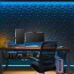 Art3d 20 Pack Decorative 3D Wall Panels for Interior Wall Decor Living Room, 11.8"x11.8" Black Wall Art PVC Panels for Bedroom TV Background Gaming Room Decor