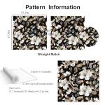 Wookmmy Vintage Dark Black Floral Peel and Stick Wallpaper Modern Botanical Flower Waterproof Removable Self Adhesive Vinyl Contact Wall Paper for Farmhouse Bathroom 17.7" X 124" Roll