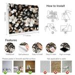 Wookmmy Vintage Dark Black Floral Peel and Stick Wallpaper Modern Botanical Flower Waterproof Removable Self Adhesive Vinyl Contact Wall Paper for Farmhouse Bathroom 17.7" X 124" Roll