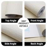 auxua Thick Grasscloth Peel and Stick Wallpaper- 17.7"x 196" Textured Wall Paper with Wear Layer for Covers Cracks & Uneven Walls Instantly, No Need to Match Pattern, Odor-Free Grass Wall Covering