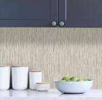 Embossed Grasscloth Textured Wallpaper - Classic Beige Wall Paper, Double Roll 33 ft x 21 in, Made in Ukraine, Traditional Paper Wall Covering for Bedroom, Kitchen or Living Room (Not Peel and Stick)