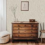 Embossed Grasscloth Textured Wallpaper - Classic Beige Wall Paper, Double Roll 33 ft x 21 in, Made in Ukraine, Traditional Paper Wall Covering for Bedroom, Kitchen or Living Room (Not Peel and Stick)