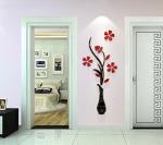 Hermione Baby 3D Vase Wall Murals for Living Room & Bedroom, DIY Wall Decal, Originality Stickers Gift, Red, 59 X 23 inches