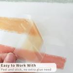 astrkiz Large Boho Half Sun Wall Decals Peel and Stick, Watercolor Pastel Sun Decal Sunrise Wall Murals Stickers, Sunshine Wall Stickers for Kids Room Playroom Nursery Bedroom, 48.07" x 24.82"