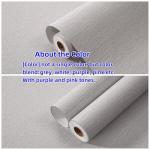 Haimin Grasscloth Wallpaper Peel and Stick 20.9in X 393in Fabric Contact Paper Wall Paper Textured Wallpaper Horizontal Stripes Look Self-Adhesive Thick Vinyl Embossed (Grey White)