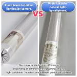 Haimin Grasscloth Wallpaper Peel and Stick 20.9in X 393in Fabric Contact Paper Wall Paper Textured Wallpaper Horizontal Stripes Look Self-Adhesive Thick Vinyl Embossed (Grey White)