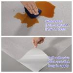 Haimin Grasscloth Wallpaper Peel and Stick 20.9in X 393in Fabric Contact Paper Wall Paper Textured Wallpaper Horizontal Stripes Look Self-Adhesive Thick Vinyl Embossed (Grey White)