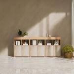 Bumoo Beige Limewash Peel and Stick Wallpaper 16“ x 354” Concrete Cream and Gold Contact Paper Self Adhesive Waterproof Matte Granite Wall Covering Vinyl Removable for Living Room Kitchen Bathroom Gym