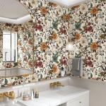 Danodoi Yellow Floral Wallpaper Peel and Stick Vinyl Wallpaper Stick and Peel Colorful Contact Paper for Cabinets Waterproof Self Adhesive Wall Paper for Kitchen Countertop Wall 17.5" x 118"