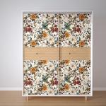 Danodoi Yellow Floral Wallpaper Peel and Stick Vinyl Wallpaper Stick and Peel Colorful Contact Paper for Cabinets Waterproof Self Adhesive Wall Paper for Kitchen Countertop Wall 17.5" x 118"