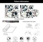 MuralPeel Dark Blue/Yellow Leaf Floral Peel and Stick Wallpaper Vintage Easy Peel Off Self Adhesive Removable Stick on Wall Paper for Kitchen Cabinet Renter Friendly