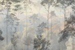 Toolhom Hazy Forest Wall Mural, Abstract Nature Landscape Wallpaper, Background Wall Decoration Patterns（Non-self-Adhesive）