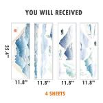 ROFARSO 78.7'' x 28.3'' Huge Chinese Style Vast Mountains and Rivers Wall Stickers Vinyl Removable Large Wall Decals Art Decorations Decor for Bedroom Living Room Office Study Room Murals