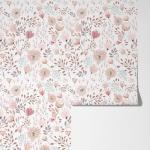 Peel and Stick Boho Pink Floral Peel Stick Wallpaper Contact Paper Removable Self Adhesive Wallpaper for Walls Bedroom Home Decoration Vinyl Rolls 17.7''x118.1''