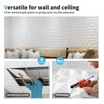 Art3d Decorative 3D Wall Panels in Diamond Design, 12"x12" Matt White (33 Pack)
