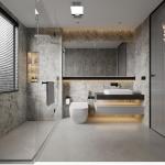 BAYYA Concrete Wallpaper Peel and Stick Grey/Brown/Beige Cement Contact Paper 15.8"x591" Industrial Style Self Adhesive Waterproof Removable Wall Covering Vinyl Film Furniture Stickers for Wall