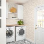 Guvana Beige Peel and Stick Wallpaper Boho Beige and White Contact Paper Modern Striped Self Adhesive Waterproof Wall Paper for Bathroom Bedroom Decor Removable Temporary Rv Wallpaper Roll 17.3"×394"