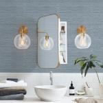 Simon&Siff Grey Blue Textured Grasscloth Peel and Stick Wallpaper 17.7"x197" Faux Grassweave Waterproof Self Adhesive Removable Wallpaper Mural for Home Decor Bedroom Kitchen Cabinet