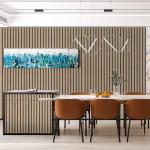 LOVADA Brown Wood Slat Peel and Stick Wallpaper - 17.5"x300" Textured Faux Wood Self-Adhesive, Waterproof Removable Wall Panel for Bedroom, Kitchen, Accent Wall - Easy Install