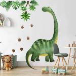NXUEBDU Large Dinosaur Wall Decals for Boys Bedroom Dino Footprints Wall Stickers Peel and Stick Baby Toddler Kids Room Wall Decor Murals for Nursery Daycare Classroom Decoration (KL-BM2063)