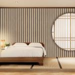 LOVADA Brown Wood Slat Peel and Stick Wallpaper - 17.5"x300" Textured Faux Wood Self-Adhesive, Waterproof Removable Wall Panel for Bedroom, Kitchen, Accent Wall - Easy Install