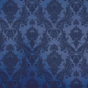 Tempaper Textured Metallic Blue Damsel Removable Peel and Stick Damask Wallpaper, 20.5 in X 16.5 ft, Made in The USA