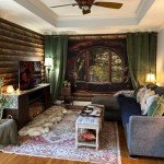 QGHOT Window Tapestry, Outdoor Forest Tapestry Wall Hanging Rustic Country Backdrop Oversized Nature Landscape Wall Mural Tapestry for Office Bedroom Living Room Wall Art Decor (90.6"x70.9")