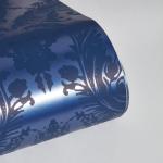 Tempaper Textured Metallic Blue Damsel Removable Peel and Stick Damask Wallpaper, 20.5 in X 16.5 ft, Made in The USA