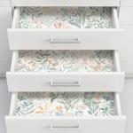 Fititem Floral Peel and Stick Wallpaper Boho Floral Contact Paper Modern Flower Removable Self Adhesive Waterproof Wallpaper for Bathroom Bedroom Fun Wildflower Contact Paper Cabinets 17.3inW 393inL