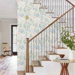Fititem Floral Peel and Stick Wallpaper Boho Floral Contact Paper Modern Flower Removable Self Adhesive Waterproof Wallpaper for Bathroom Bedroom Fun Wildflower Contact Paper Cabinets 17.3inW 393inL