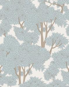 HomKihapai Tree Peel and Stick Forest Jungle Waterproof Bathroom Mural Stick on Wallpaper (Light, 17.7in x 16.4ft)