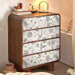 lenify Black and Beige Peel and Stick Wallpaper Botanical Contact Paper 16.9inch x 196.8nch Floral Wall Paper Peel and Stick for Bathroom Bedroom Removable Self Adhesive Wallpaper Decor Vinyl