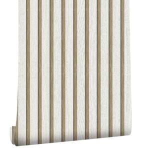 myforHD Wallpaper Peel and Stick Wood Grating Stripe Self-Adhesive Wallpaper Faux Wood Contact Paper Wood Slats Self Adhesive Wall Paper PVC Vinyl Film Removable Waterproof (Wood C, 17.3" x 393")