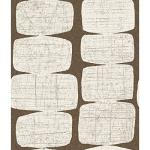 RoomMates RMK12349PL Mid-Century Beads Peel and Stick Wallpaper, Brown