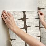 RoomMates RMK12349PL Mid-Century Beads Peel and Stick Wallpaper, Brown
