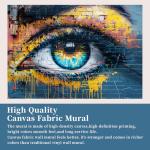 Abstract Graffiti Eyes Wallpaper Peel and Stick Large Wall Mural 148" Wx 98" H Canvas Colorful Brick Paint Modern Mural Wallpaper for Living Room Bedroom Kitchen Office