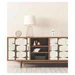 RoomMates RMK12349PL Mid-Century Beads Peel and Stick Wallpaper, Brown