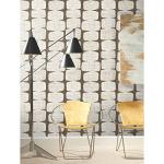 RoomMates RMK12349PL Mid-Century Beads Peel and Stick Wallpaper, Brown