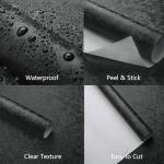 Yasinet Peel and Stick Wallpaper Black Removable Wallpaper Modern Black Contact Paper Dark Thicken Self Adhesive Textured Wall Paper for Cabinets Badroom Waterproof Vinyl 393.7"x 15.7"