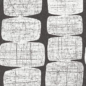 RoomMates RMK12348PL Mid-Century Beads Peel and Stick Wallpaper, Black, White