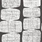 RoomMates RMK12348PL Mid-Century Beads Peel and Stick Wallpaper, Black, White