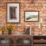 Faux Brick Peel & Stick Wallpaper - 17.7" x 197" Contact Paper for Cabinets & Fireplace - Red Brick Textured Vintage Removable Vinyl