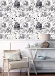 Blooming Wall Peony in Neutral Color Peel and Stick Wallpaper Self Adhesive Wall Mural Wall Décor