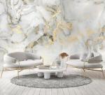 TUNDJ - Abstract Marble Wallpaper Gold Art Textured Wall Mural Office Living Room（Not Peel and Stick）