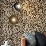 JiffDiff Leopard Print Peel and Stick Wallpaper, Waterproof Removable Self Adhesive Textured Wall Paper, Yellow Unique Funky Cheetah Contact Paper for Bedroom and Bathroom 240"X17.3"(28.8 sq. ft)