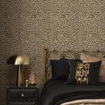 JiffDiff Leopard Print Peel and Stick Wallpaper, Waterproof Removable Self Adhesive Textured Wall Paper, Yellow Unique Funky Cheetah Contact Paper for Bedroom and Bathroom 240"X17.3"(28.8 sq. ft)