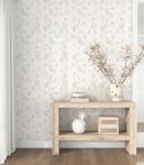 Beige Leaf Nature Wallpaper Peel and Stick Floral Wallpaper Boho Wall Paper for Bedroom Peel and Stick Countertops Waterproof Contact Paper for Cabinets Living Room Walls Shelf Liner Furniture